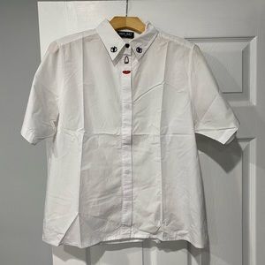Lazy oaf face button up top SM